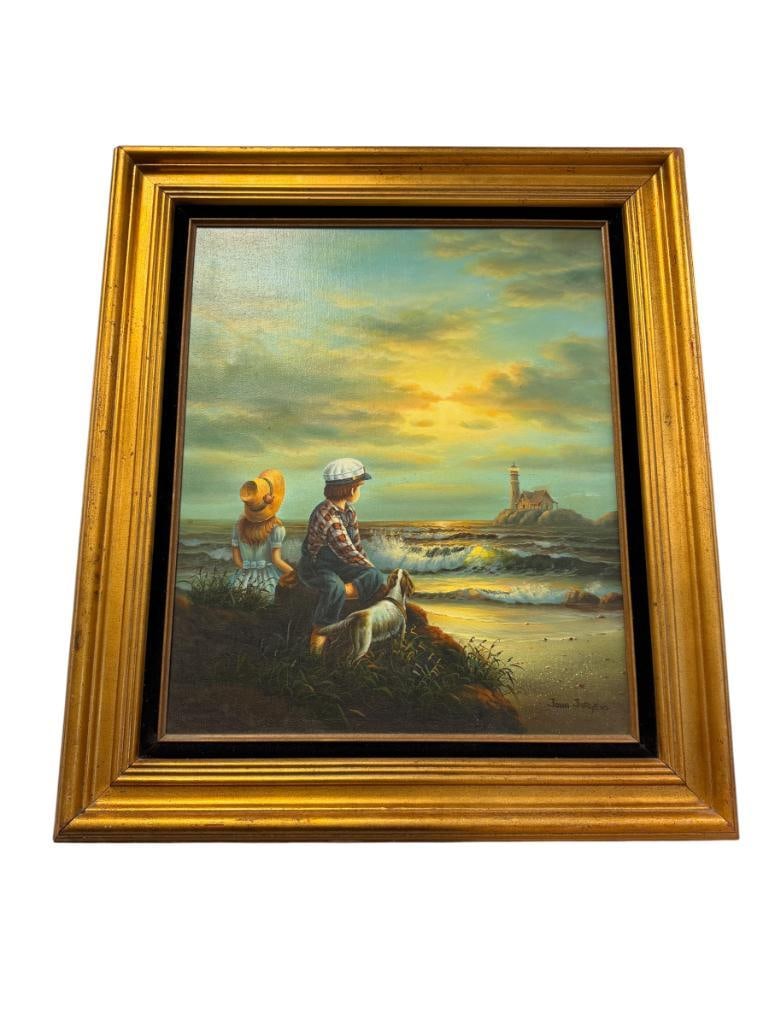 JOHN JURGENS ORIGINAL OIL ON CANVAS PAINTING ARTISTIC INTERIORS (1 of 9)
