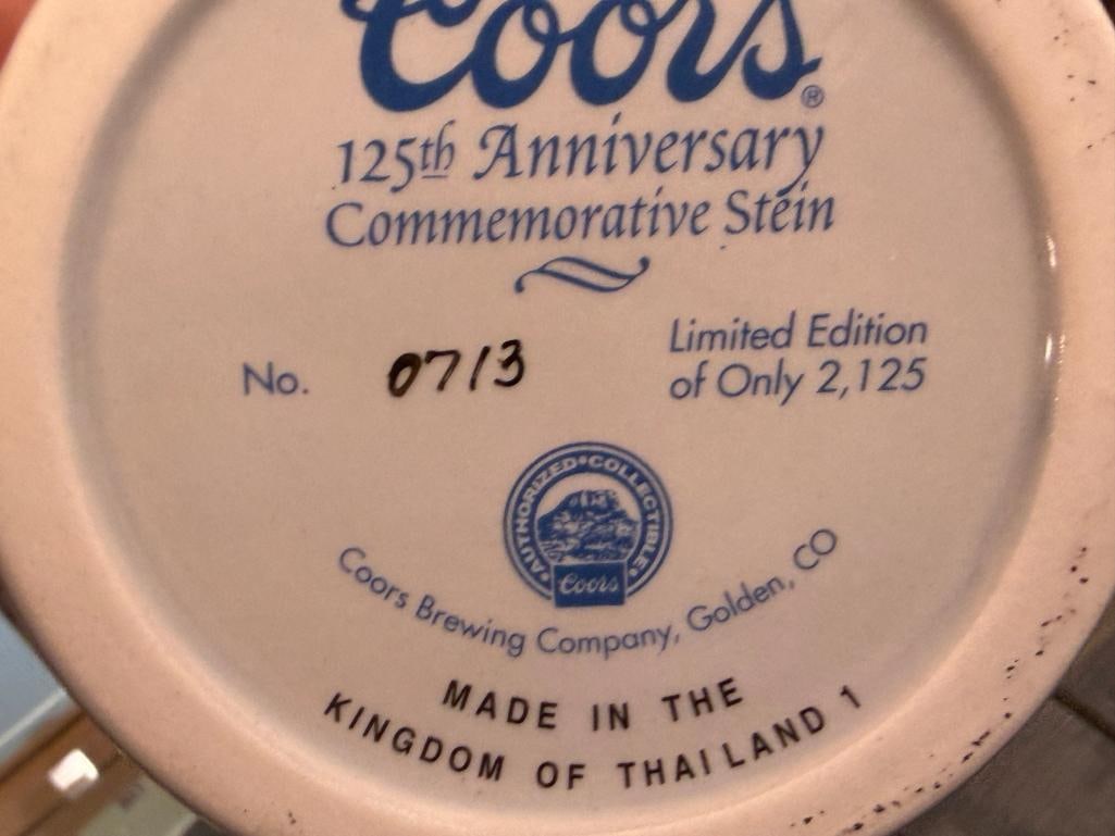ANHEUSER-BUSCH PRE-PORHIBITION BEER STEIN AND COORS 125TH ANNIVERSARY STEIN - 13
