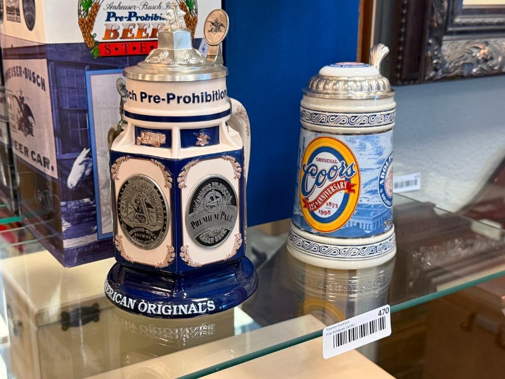 ANHEUSER-BUSCH PRE-PORHIBITION BEER STEIN AND COORS 125TH ANNIVERSARY STEIN - 2