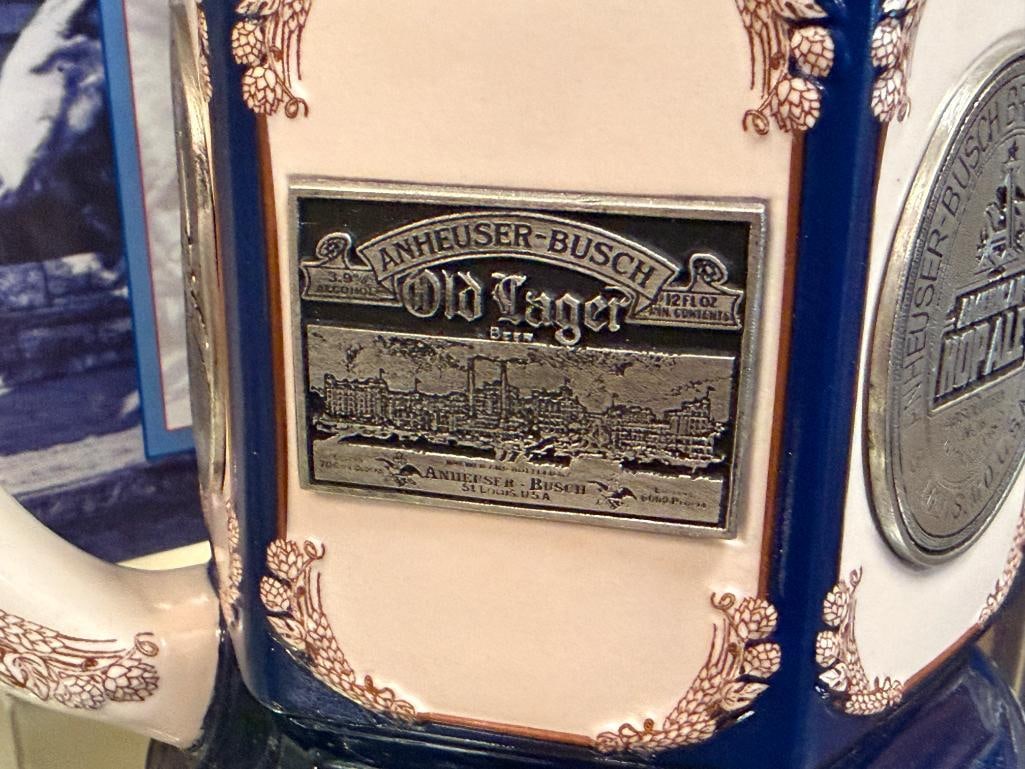ANHEUSER-BUSCH PRE-PORHIBITION BEER STEIN AND COORS 125TH ANNIVERSARY STEIN - 6