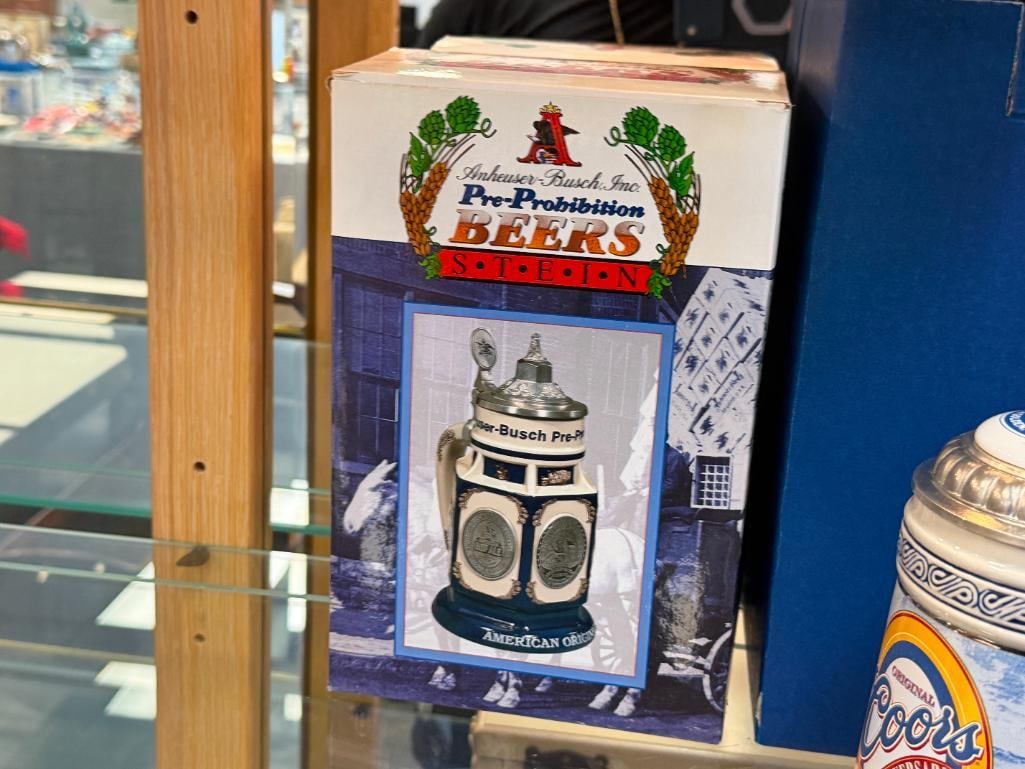 ANHEUSER-BUSCH PRE-PORHIBITION BEER STEIN AND COORS 125TH ANNIVERSARY STEIN - 8