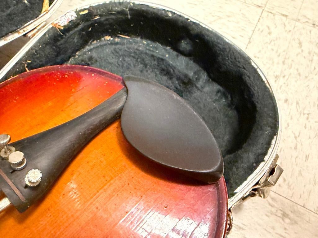 VINTAGE HELMUT GERHART HANDCRAFTED VIOLIN REPRODUCTION OF ANTONIOUS STRADIVARIUS WITH BOW - 5