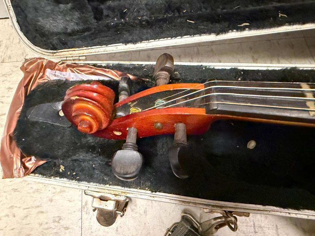 VINTAGE HELMUT GERHART HANDCRAFTED VIOLIN REPRODUCTION OF ANTONIOUS STRADIVARIUS WITH BOW - 8