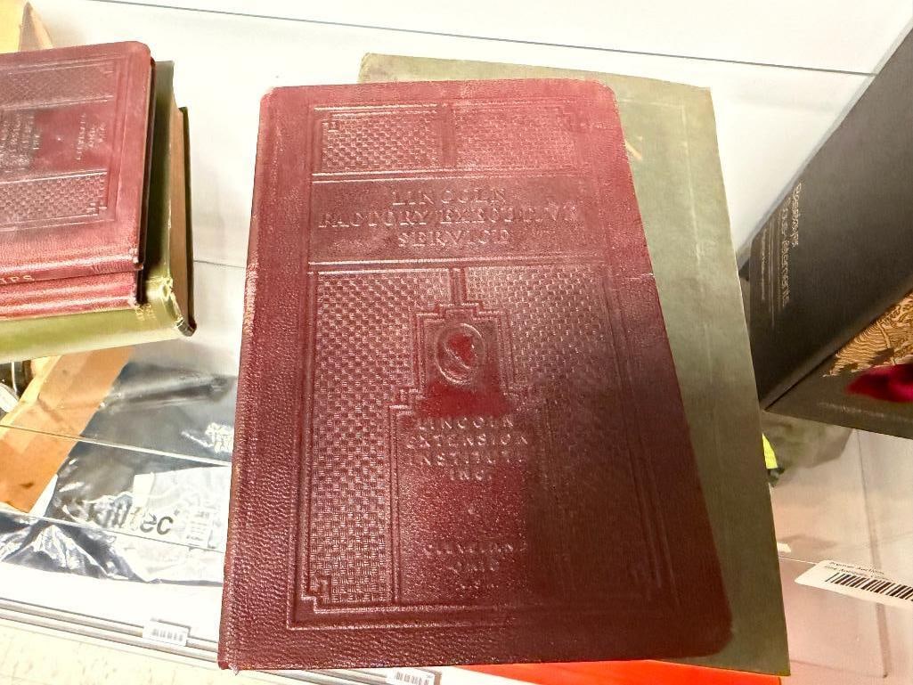 NINE ASSORTED BOOKS INCLUDING PERTAINING TO INDUSTRIAL THEMES INCLUDNG " METALLURGY OF CAST IRON " - 13