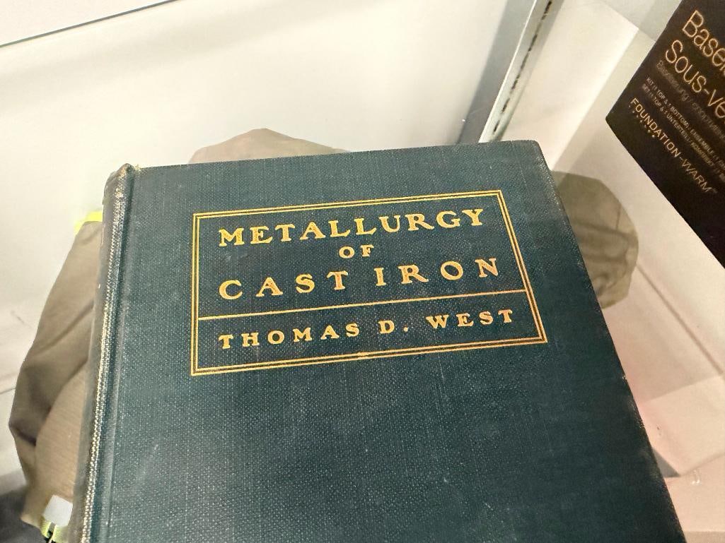 NINE ASSORTED BOOKS INCLUDING PERTAINING TO INDUSTRIAL THEMES INCLUDNG " METALLURGY OF CAST IRON " - 4