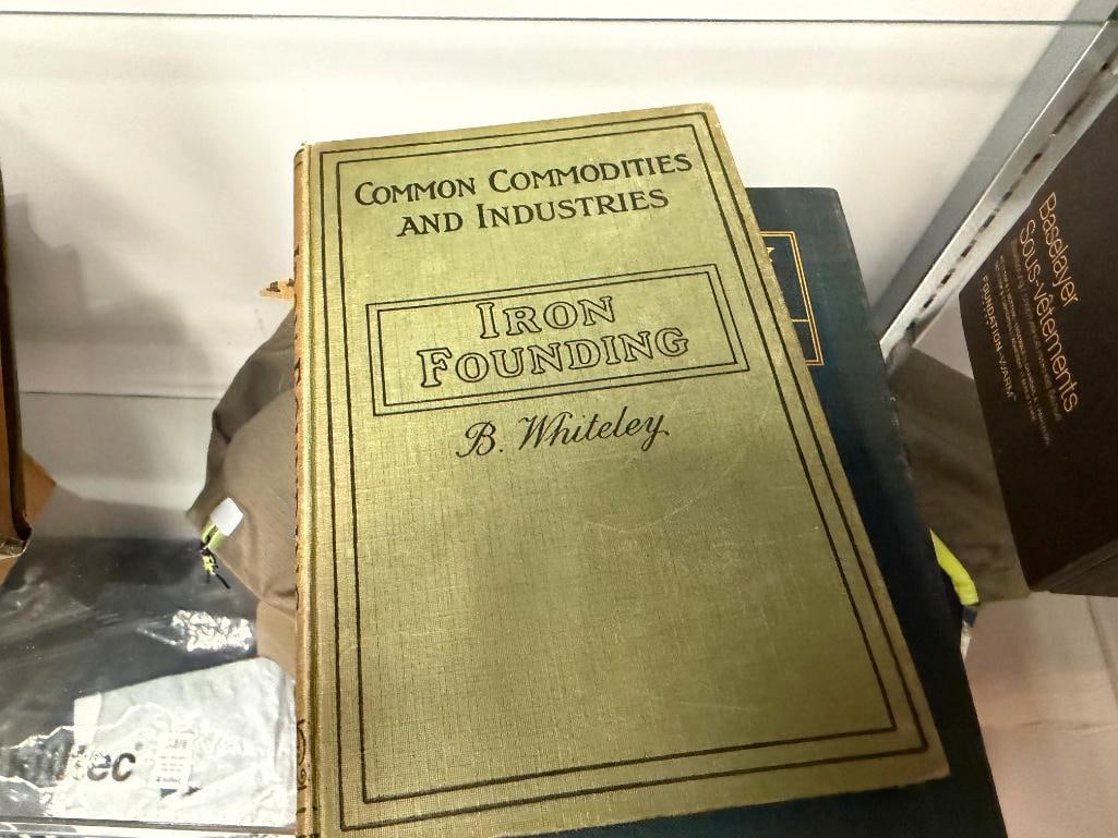 NINE ASSORTED BOOKS INCLUDING PERTAINING TO INDUSTRIAL THEMES INCLUDNG " METALLURGY OF CAST IRON " - 6