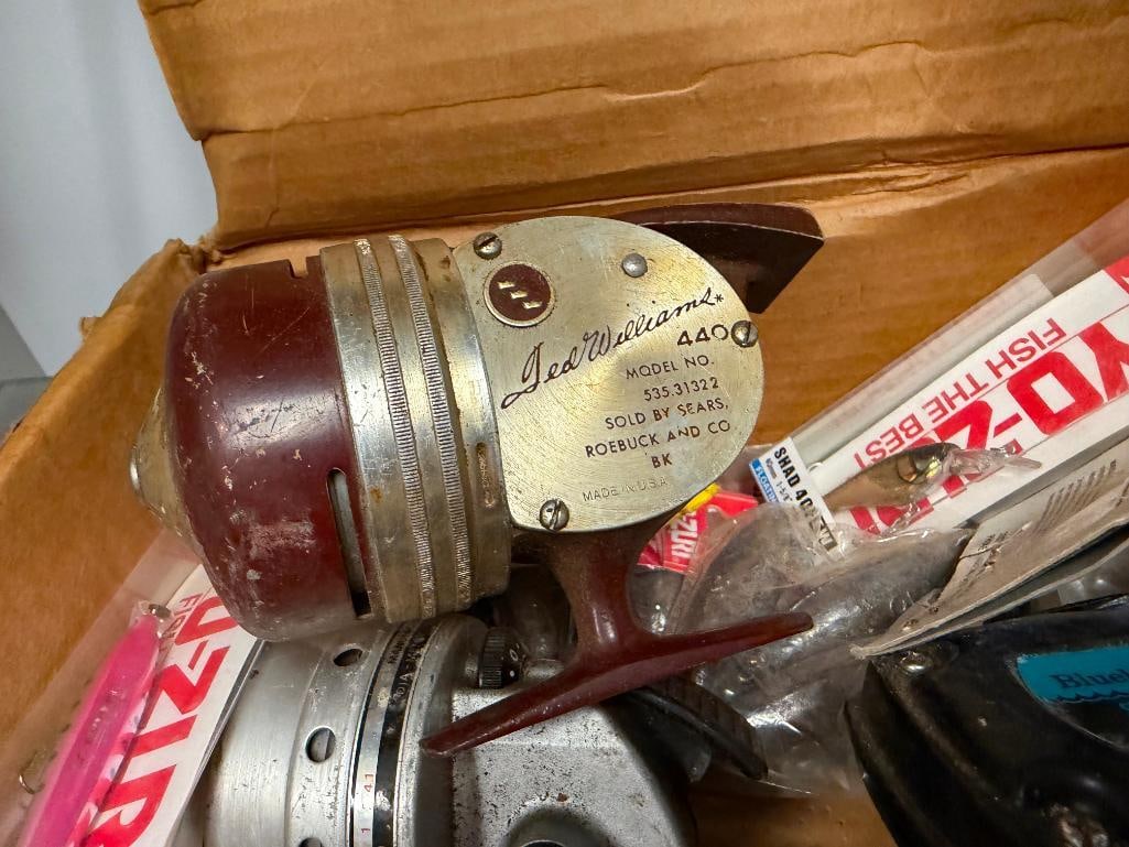 ASSORTED VINTAGE FISHING REELS AND TACKLE - 3
