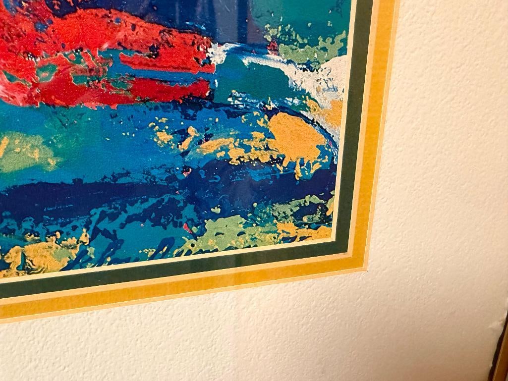 LEROY NEIMAN " MIXING DOUBLES " TEXTURED LITHOGRAPH - 4