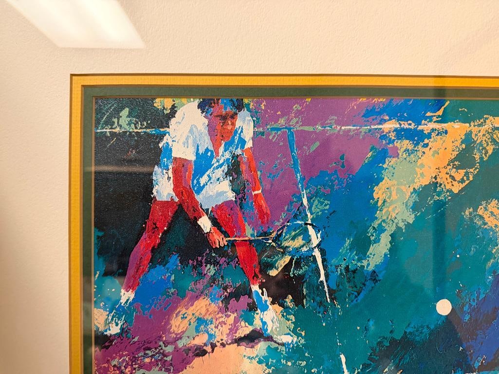 LEROY NEIMAN " MIXING DOUBLES " TEXTURED LITHOGRAPH - 6