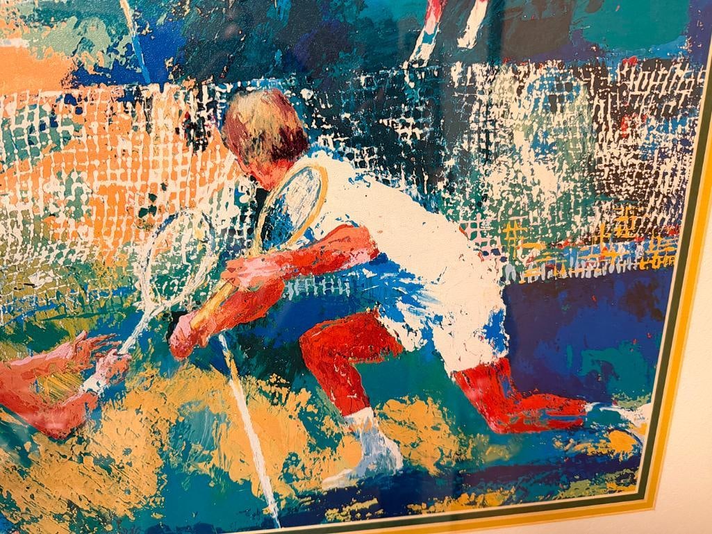 LEROY NEIMAN " MIXING DOUBLES " TEXTURED LITHOGRAPH - 7