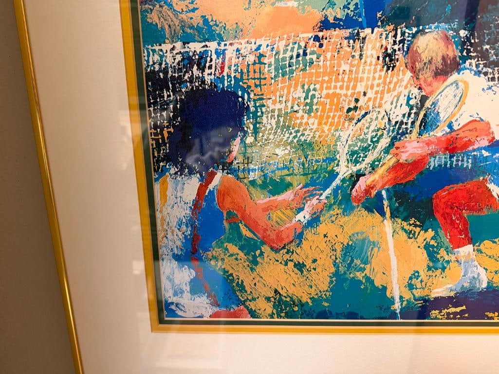 LEROY NEIMAN " MIXING DOUBLES " TEXTURED LITHOGRAPH - 8