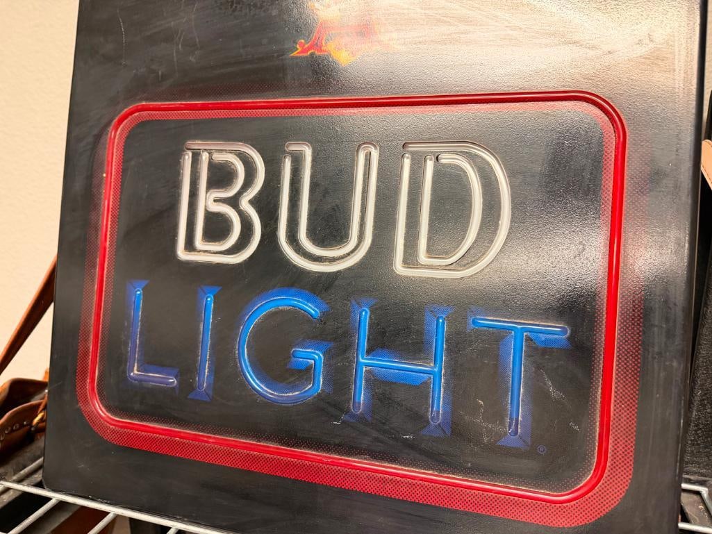 ANHEUSER BUSCH BUD LIGHT ADVERTISEMENT LIGHTED BEER SIGN - 3