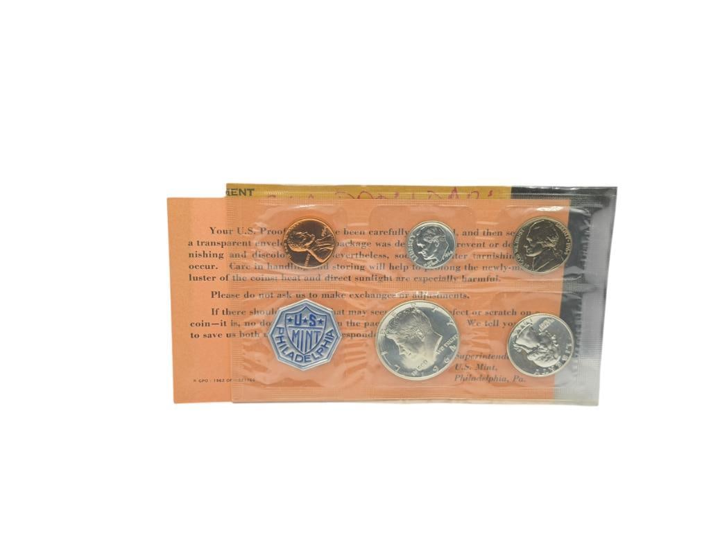 1964 U.S. MINT PROOF SET FEATURING THREE 90% SILVER COINS (1 of 11)