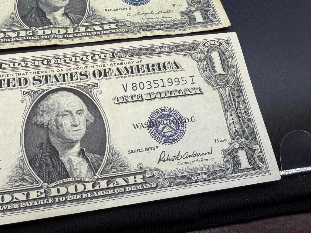 $10 FACE VALU EIN COLLECTIBLES U.S. CURRENCY INCLUDING TWO $1 SILVER CERTIFICATE STAR NOTES - 3