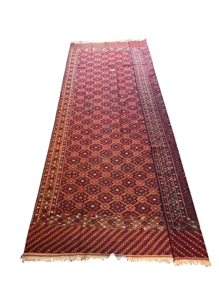 VINTAGE TURKMEN YOMUT KILIM WOOL AREA RUG HAND MADE GEOMETRIC DESIGN (1 of 7)