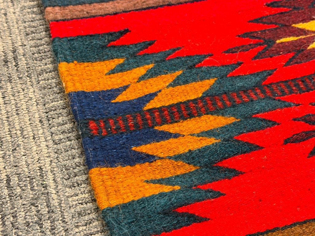 ZAPOTEC OAZACA, MEXICO WOVEN WOOL RUG - 3