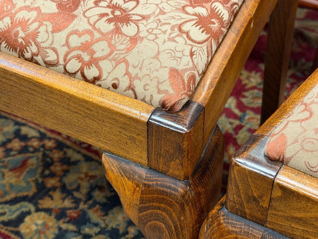 ANTIQUE DUTCH BAROQUE STYLE SIDE CHAIRS WITH CREST RAIL AND BURL BACK PANEL - 6