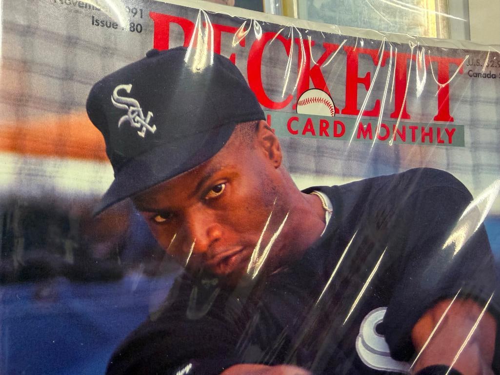1990'S BECKET MONTHLY SPORT MAGAZINES AND SIX PLAYER CARDS - 13