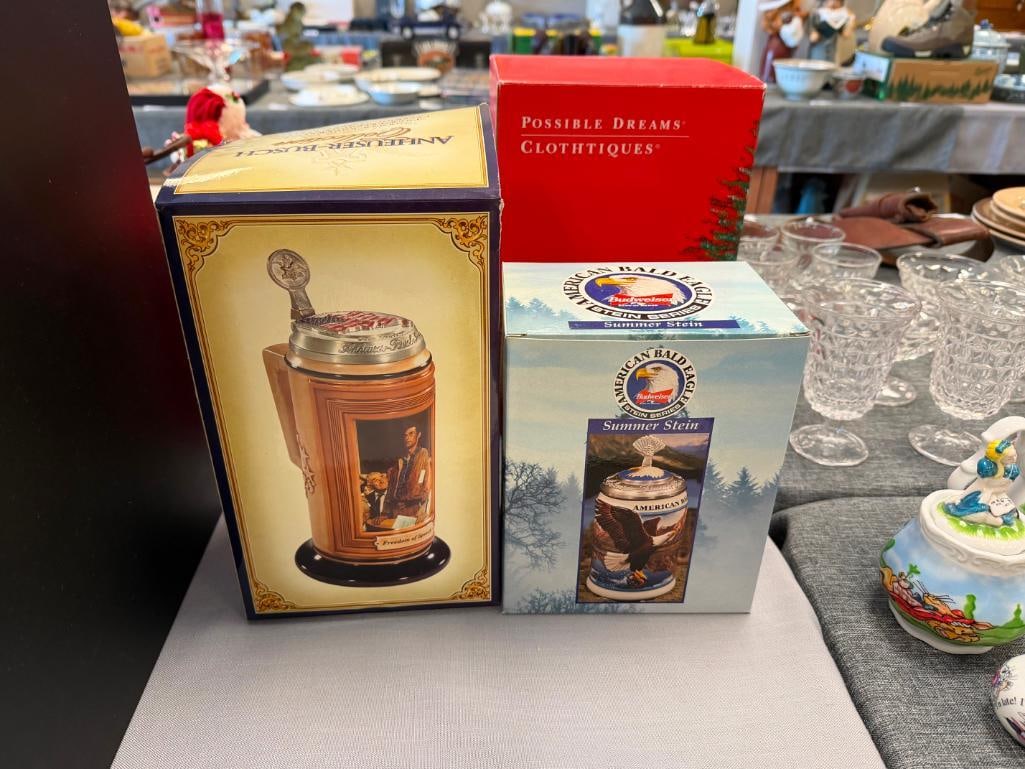 ANHEUSER-BUSCH NORMAN ROCKWELL FREEDOM OF SPEECH STEIN AND AMERICAN BALD EAGLE STEIN - 2