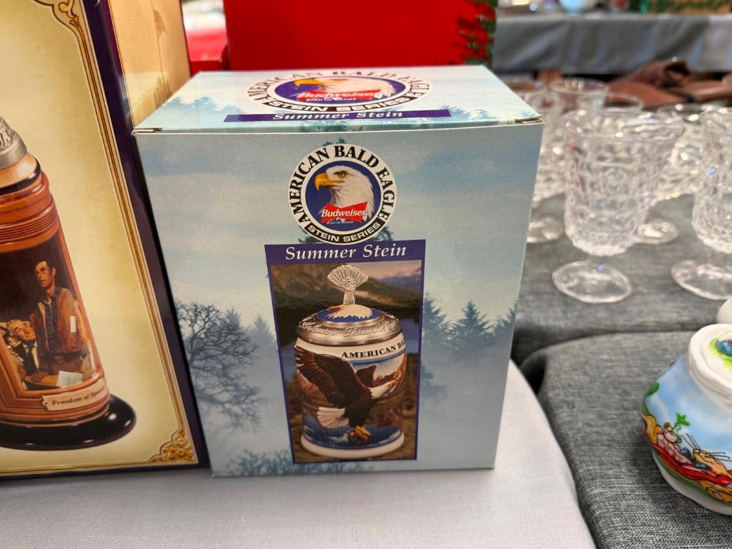 ANHEUSER-BUSCH NORMAN ROCKWELL FREEDOM OF SPEECH STEIN AND AMERICAN BALD EAGLE STEIN - 3