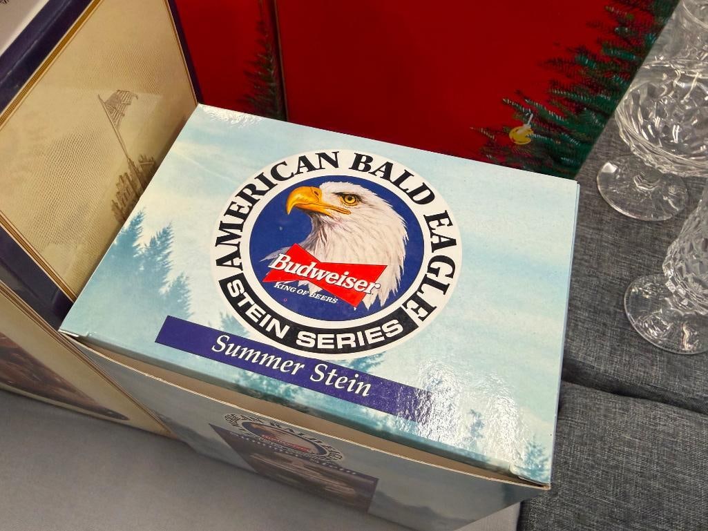 ANHEUSER-BUSCH NORMAN ROCKWELL FREEDOM OF SPEECH STEIN AND AMERICAN BALD EAGLE STEIN - 4