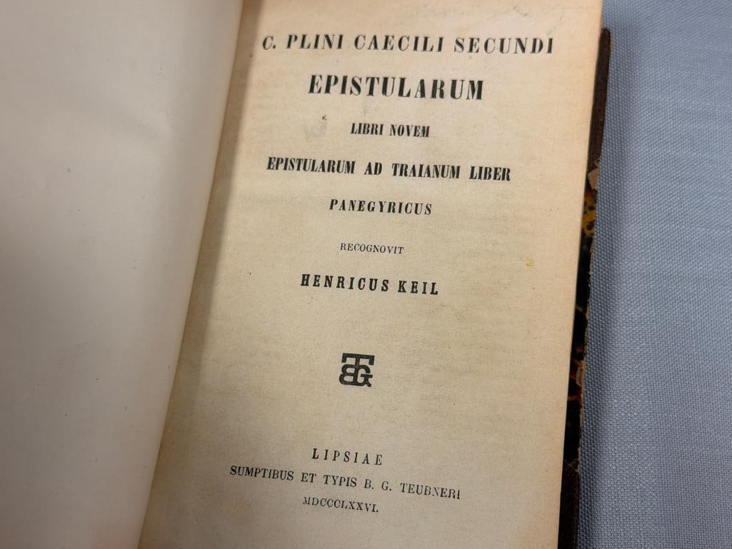 1876 C. PLINI CAECILI SECUNDI EPISTULARUM BOOK EDITED BY HENRICUS KEIL PUBLISHED B.G. TEUBNER - 4