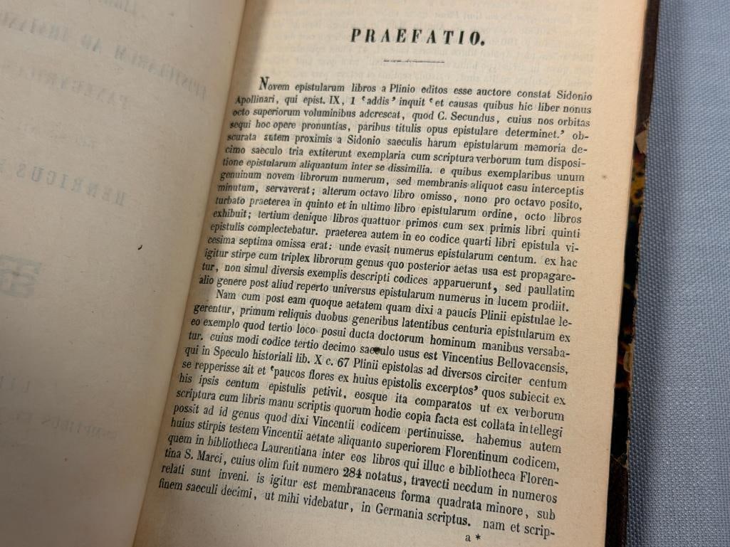 1876 C. PLINI CAECILI SECUNDI EPISTULARUM BOOK EDITED BY HENRICUS KEIL PUBLISHED B.G. TEUBNER - 5