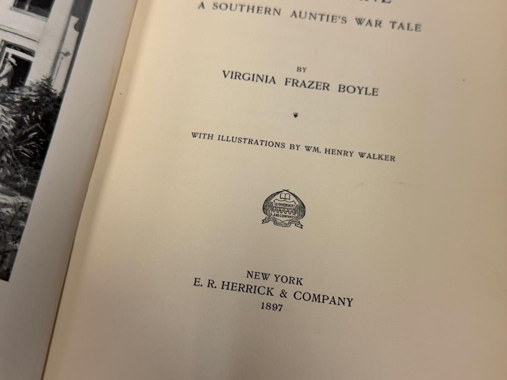 1897 BROKENBURNE A SOUTHERN AUNTIE'S WAR TALE BY VIRGINIA FRAZER BOYLE ILLUSTRATED - 6