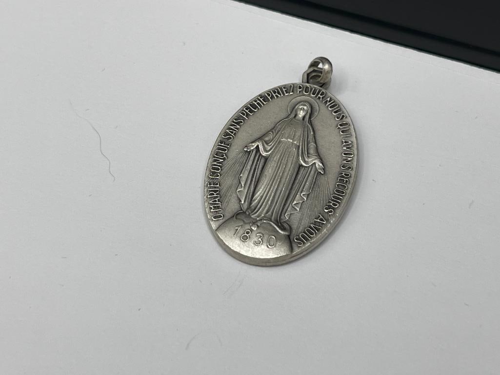 MOTHER MARY VIRGIN PENDANT "O MARY CONCEIVED WITHOUT SIN PRAY FOR US WHO HAVE RECORSE TO THEE" - 2