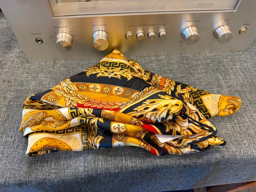 VERSACE STYLE PRINT SILK SCARF - 2