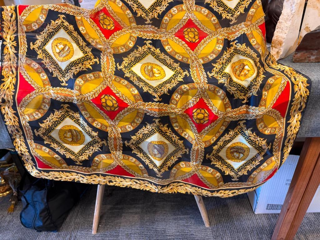 VERSACE STYLE PRINT SILK SCARF - 4