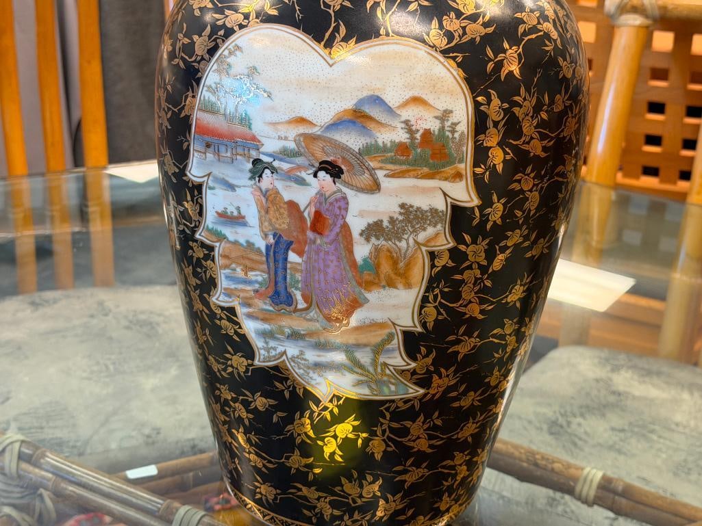 JAPANASE SATSUMA STYLE PORCELAIN GINGER JAR - 2