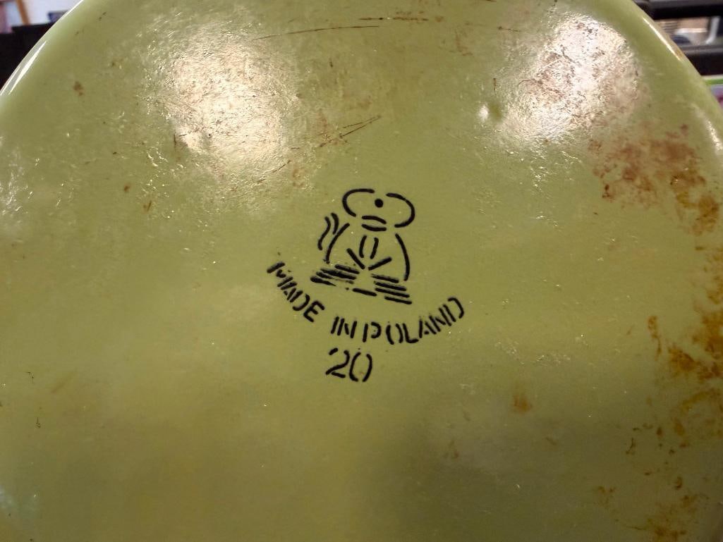 VINTAGE HUTA SILESIA POLISH MADE ENAMELED PANS CIRCA 1970'S - 4