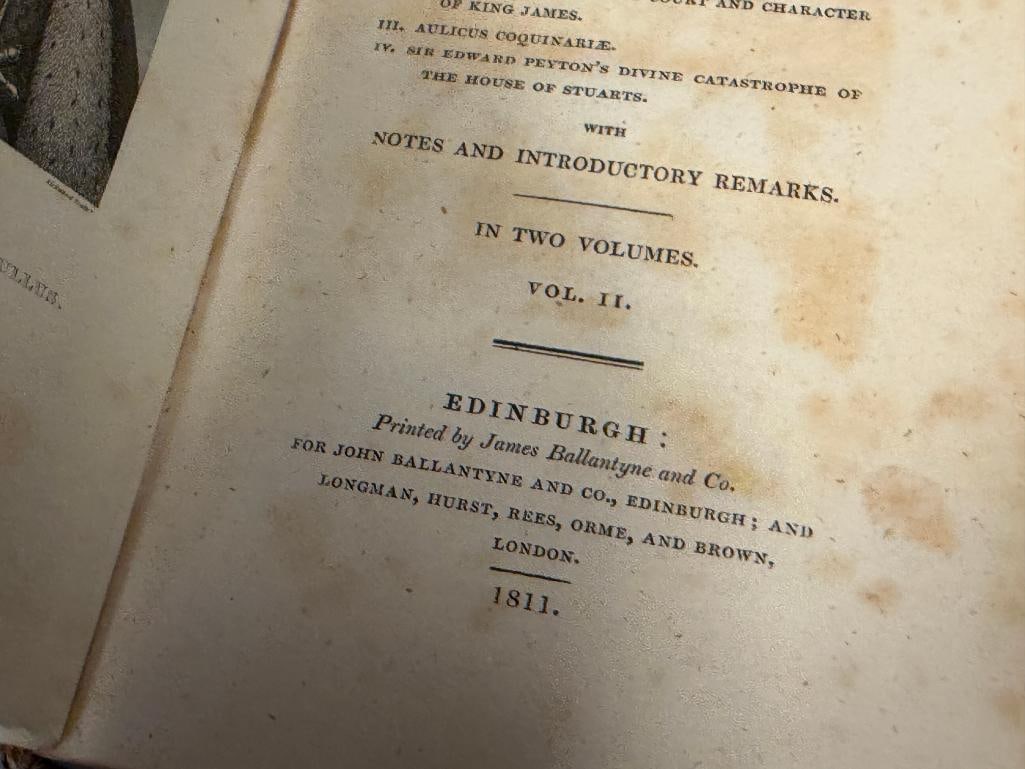 1811 SECRET HISTORY OF THE COURT OF JAMES THE FIRST BY SIR WALTER SCOTT 2 VOL. SET - 10