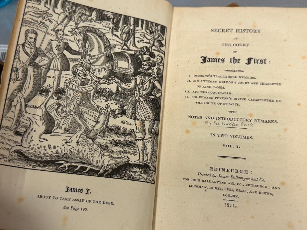 1811 SECRET HISTORY OF THE COURT OF JAMES THE FIRST BY SIR WALTER SCOTT 2 VOL. SET - 3