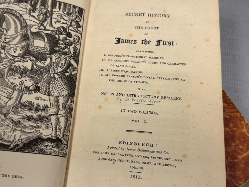 1811 SECRET HISTORY OF THE COURT OF JAMES THE FIRST BY SIR WALTER SCOTT 2 VOL. SET - 4