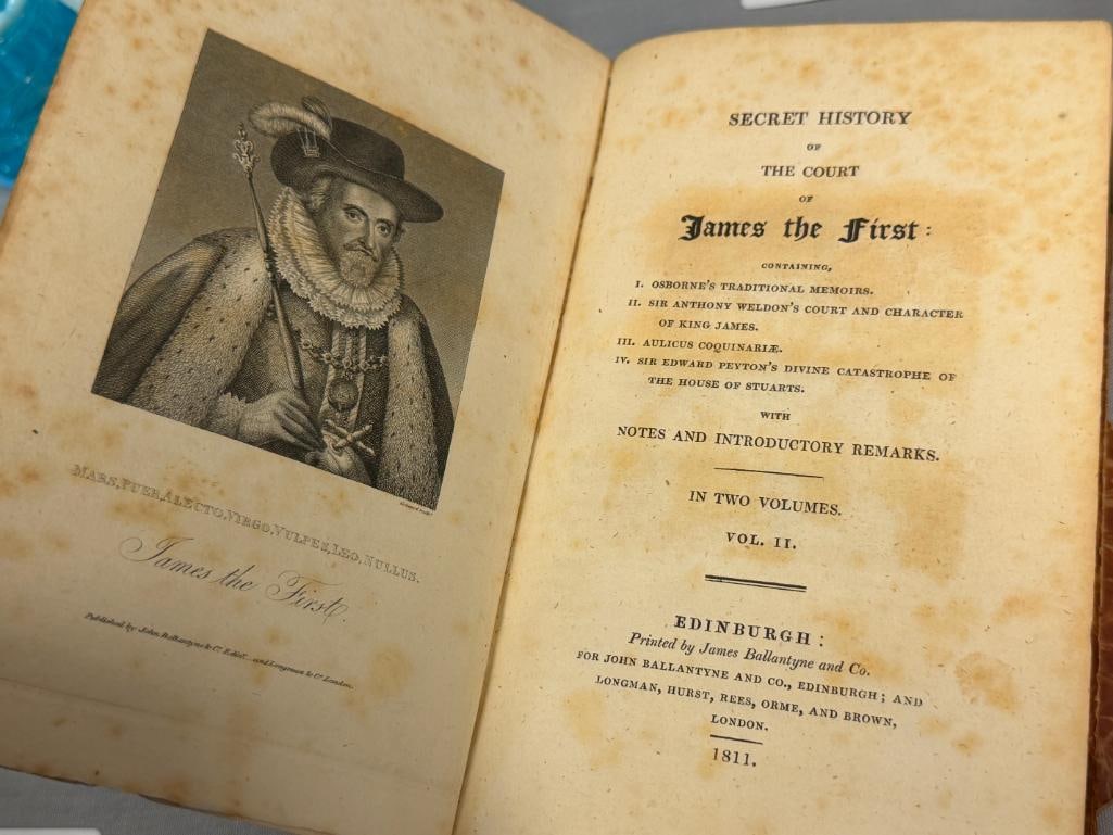 1811 SECRET HISTORY OF THE COURT OF JAMES THE FIRST BY SIR WALTER SCOTT 2 VOL. SET - 9