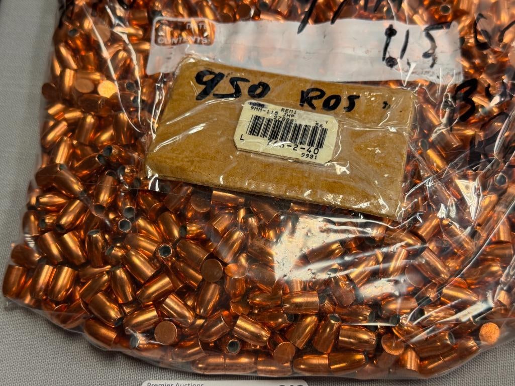 .9MM REM 115 GRAIN BULLETS 950 ROUNDS - 2