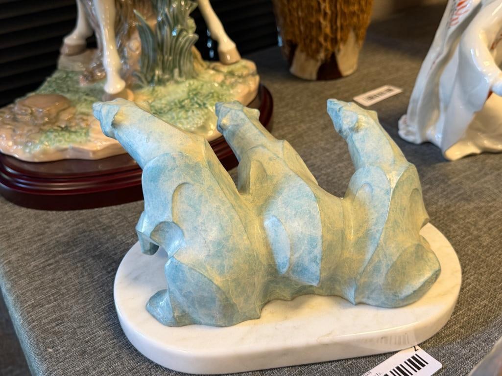 JANET ROSETTA 1997 LIMITED EDITION BRONZE SCULPTURE ICE BEARS NO. 14/24 - 5