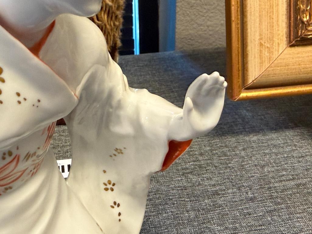 1950'S ROSENTHAL JOY KIM HAND PAINTED GEISHA PORCELAIN FIGURINE DESIGNED BY LORE FRIEDRICH GRONAU - 5