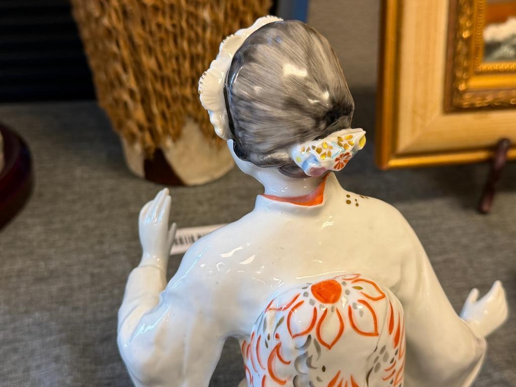 1950'S ROSENTHAL JOY KIM HAND PAINTED GEISHA PORCELAIN FIGURINE DESIGNED BY LORE FRIEDRICH GRONAU - 7