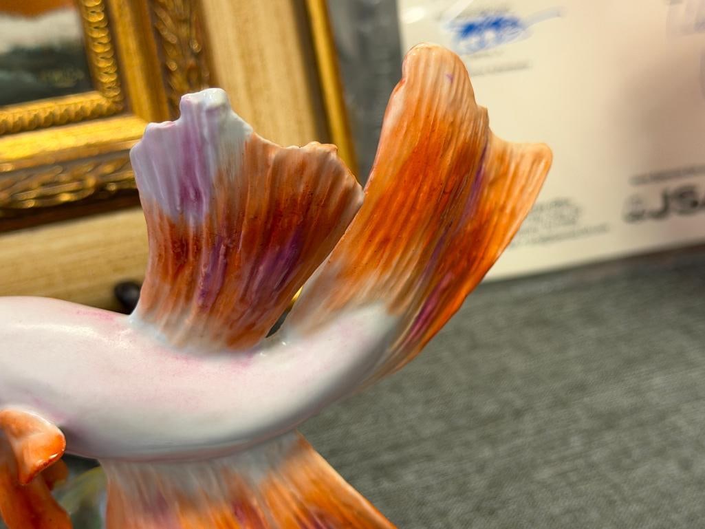 VINTAGE ROSENTHAL FIGHTING FISH (KAMPFENDE FISCHE) PORCELAIN FIGURINE DESIGNED BY FRITZ HEIDENREICH - 4