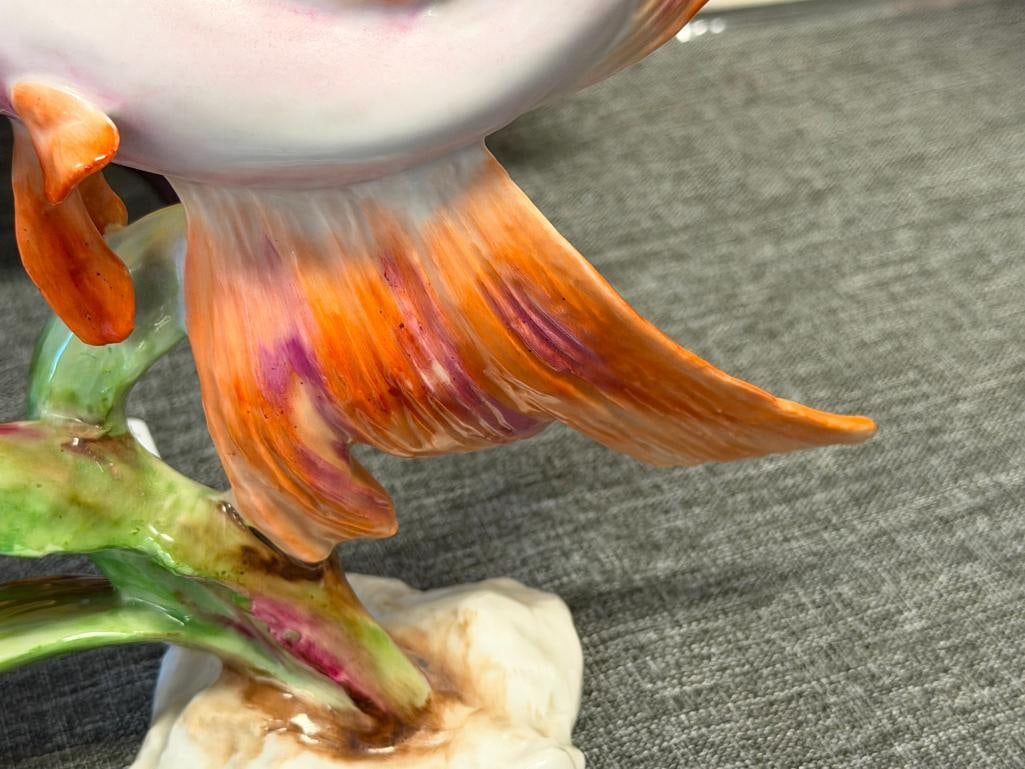 VINTAGE ROSENTHAL FIGHTING FISH (KAMPFENDE FISCHE) PORCELAIN FIGURINE DESIGNED BY FRITZ HEIDENREICH - 5