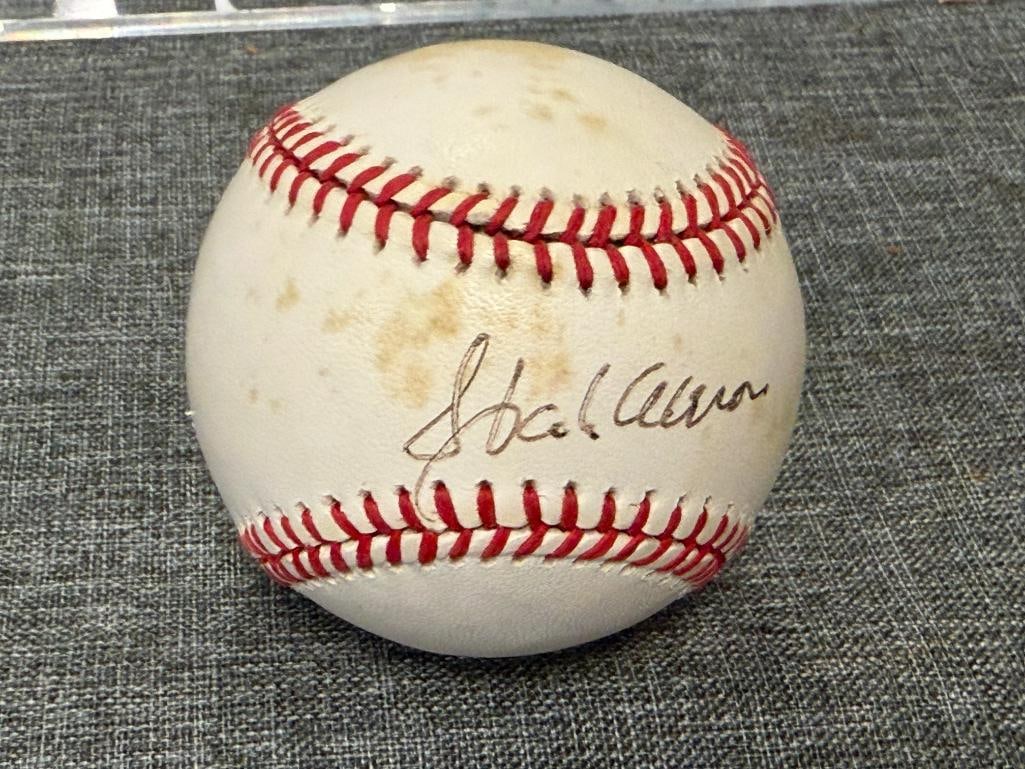 HALL OF FAMER HANK AARON AUTOGRAHED BASEBALL AUTHENTICATED BY JSA WITH CERTIFICATE - 2