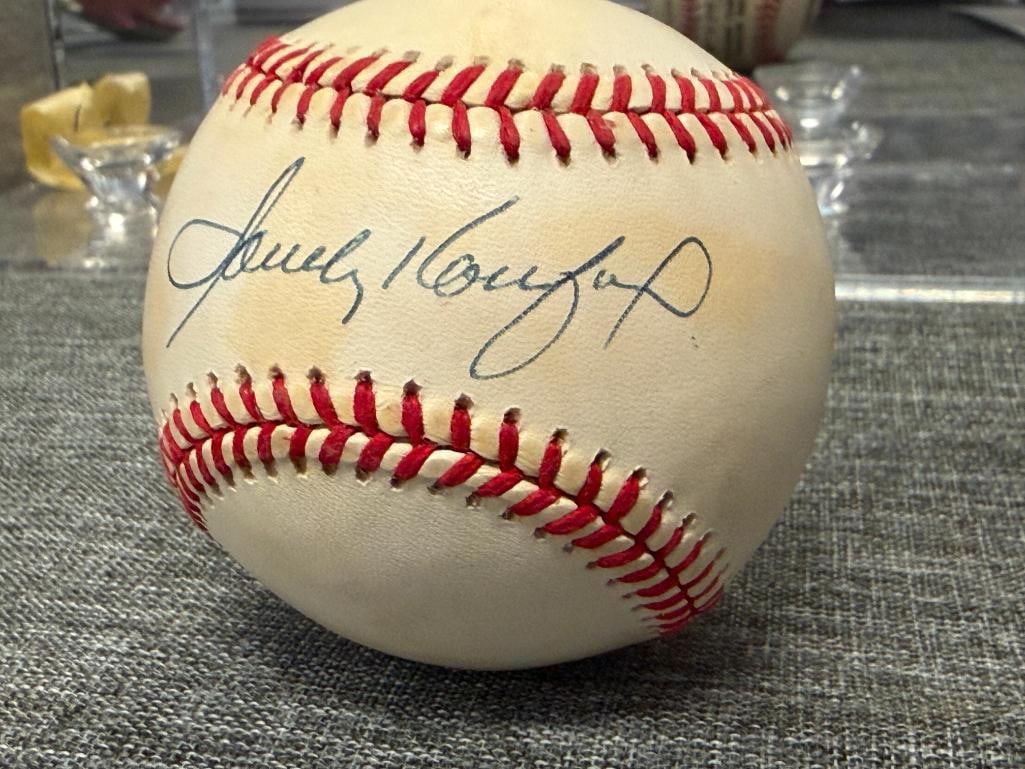 HALL OF FAMER SANDY KOUFAX AUTOGRAPHED BASEBALL AUTHENTICATED BY JSA WITH CERTIFICATE - 3