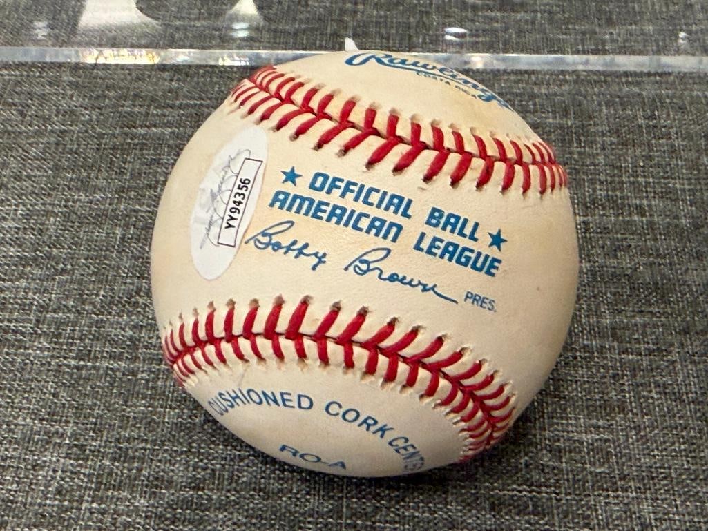 HALL OF FAMER TED WILLIAMS AUTOGRAPHED BASEBALL AUTHENTICATED BY JSA WITH CERTIFICATE - 4