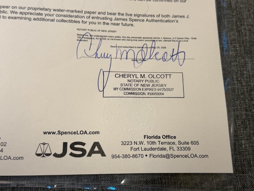 HALL OF FAMER EDDIE MATTHEWS AUTOGRAPHED BASEBALL AUTHENTICATED BY JSA WITH CERTIFICATE - 11