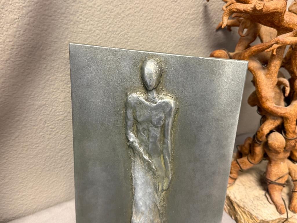 DAVID K. PEARSON AMERICAN ARTIST CONTEMPORARY ABSTRACT SCULPTURE / PLAQUE - 2