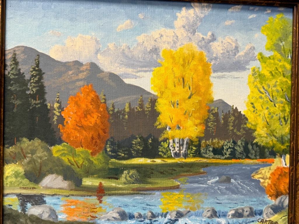 GEORGE CARTER PROLIFIC RENO, NV ARTIST ORIGINAL PAINTING ON CANVAS NEVADA LANDSCAPE - 2