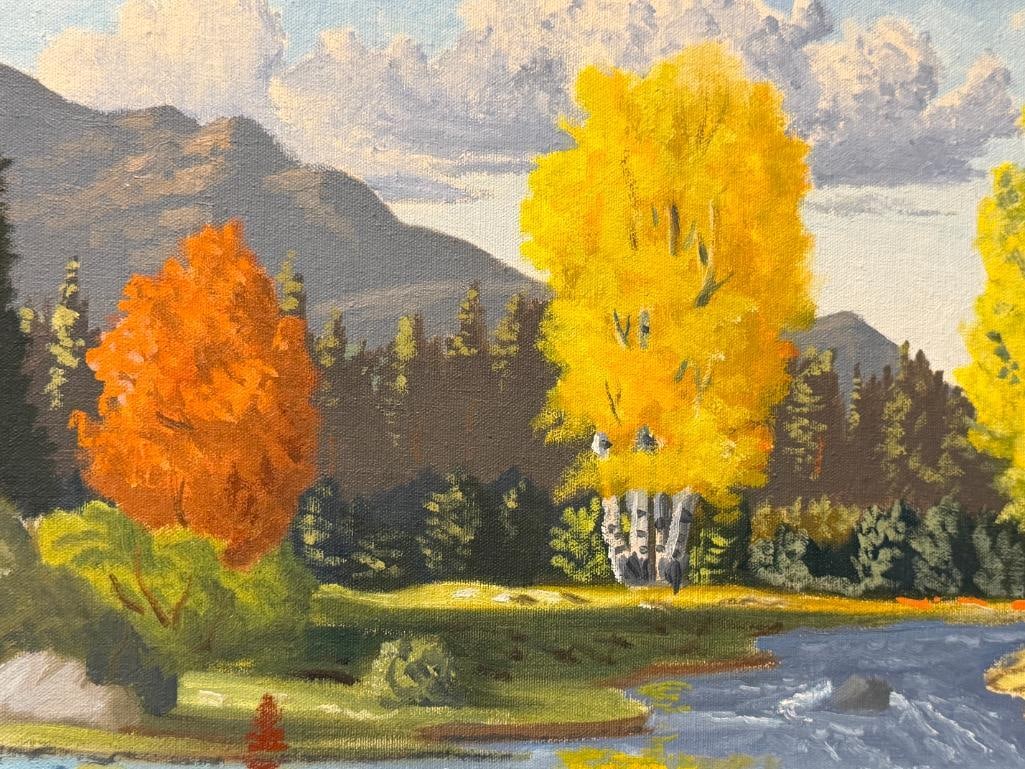 GEORGE CARTER PROLIFIC RENO, NV ARTIST ORIGINAL PAINTING ON CANVAS NEVADA LANDSCAPE - 3